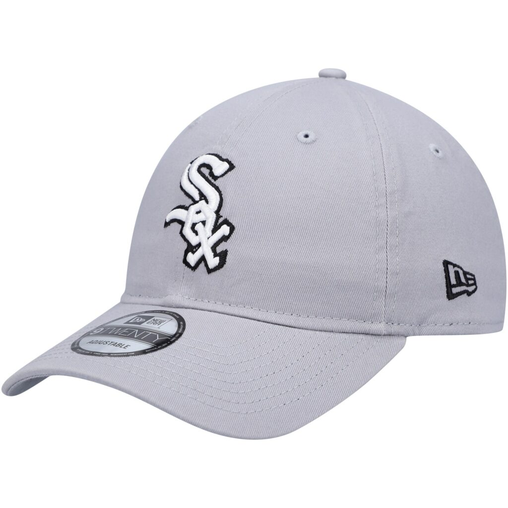 Chicago White Sox New Era Secondary 9TWENTY Adjustable Hat - Gray ...