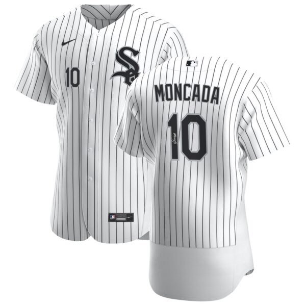 Yoan Moncada Chicago White Sox Fanatics Authentic Autographed White Nike Authentic Throwback Jersey