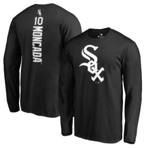 Yoan Moncada Chicago White Sox Fanatics Branded Backer Long Sleeve T-Shirt - Black